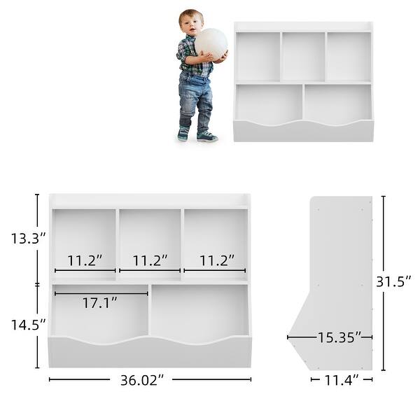 dimension image slide 0 of 3, Toy Storage Cubby, Children's Toy Shelf