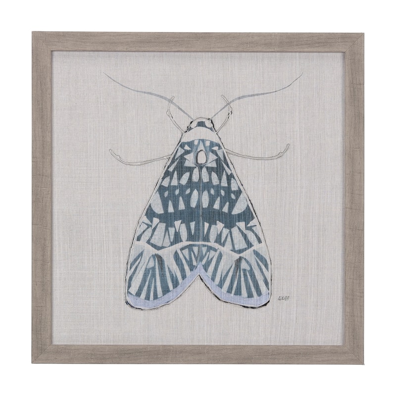 Moth Blue I Framed Art Print