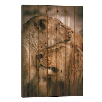 What Is Love Print On Wood by Mohammed Alnaser - Multi-Color