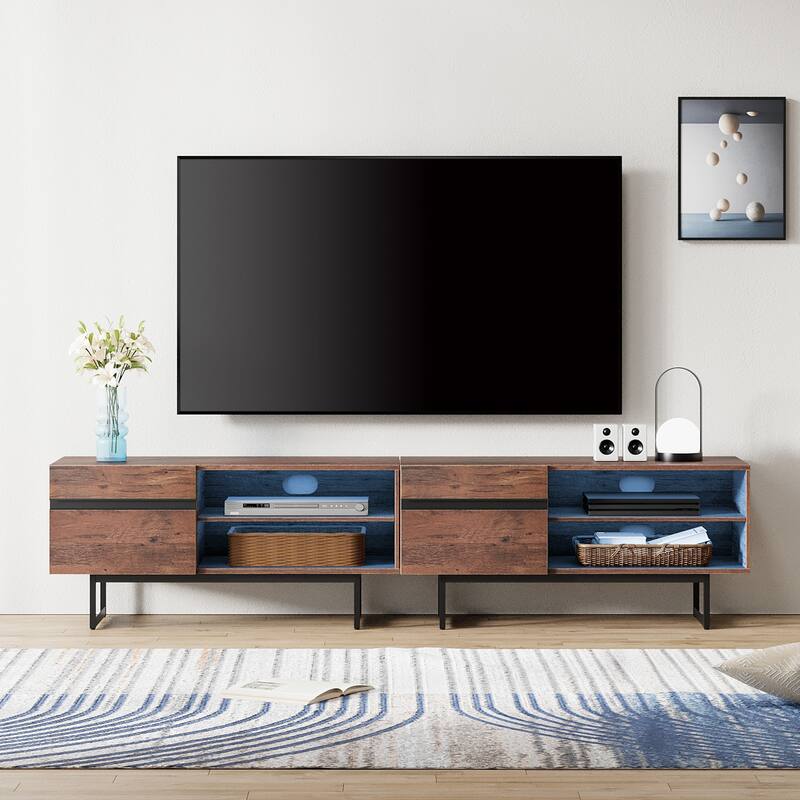 WAMPAT Modern TV Stand for up to 85 inch TV