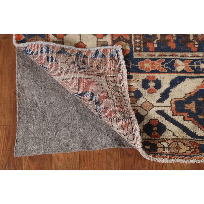 Bakhtiari Persian Vintage Rug Handmade Geometric Wool Carpet - 7'1"x 10'2"