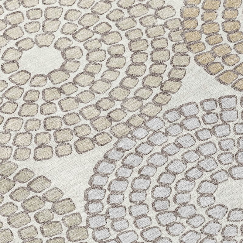 HomeRoots Geometric Transitional Rectangle Outdoor Rug