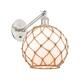 Option White Glass with Brown Rope / Brushed Satin Nickel
