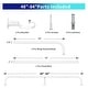 preview thumbnail 45 of 98, Energy-saving Wraparound Adjustable French Blackout Curtain Rod Set