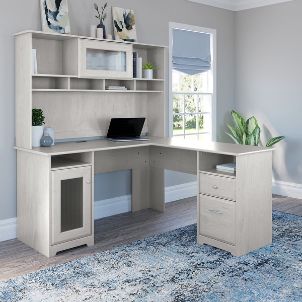 Copper Grove Daintree L-shaped Desk with Hutch. Opens flyout.