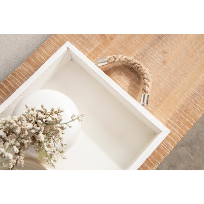 Kate and Laurel Bayville Wooden Decorative Tray