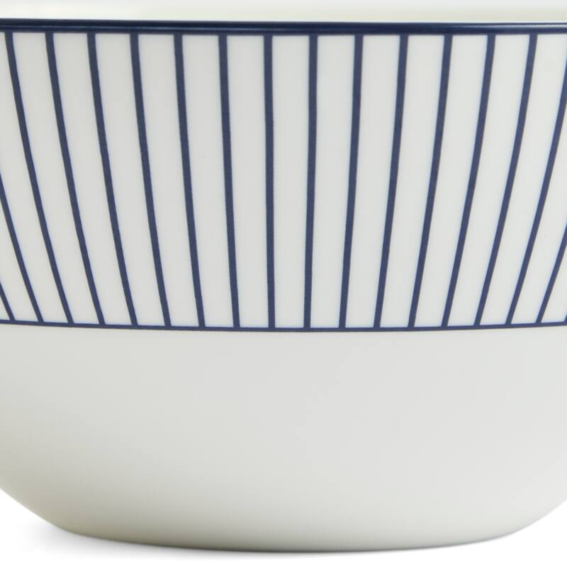 Wedgwood Gio Blue Cereal Bowl 6.2in, Pinstripe White