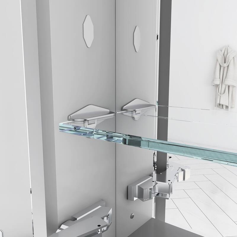 Rectangular Aluminum Medicine Cabinet with Mirror