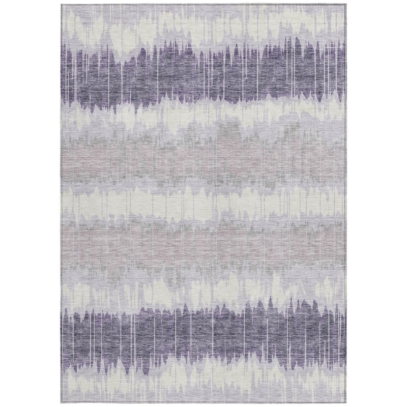 HomeRoots Striped Transitional Rectangle Outdoor Rug