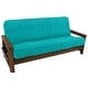 preview thumbnail 4 of 17, Microsuede Corded Full-Size 8-10 Inch Thick Futon Cover - Full Aqua Blue