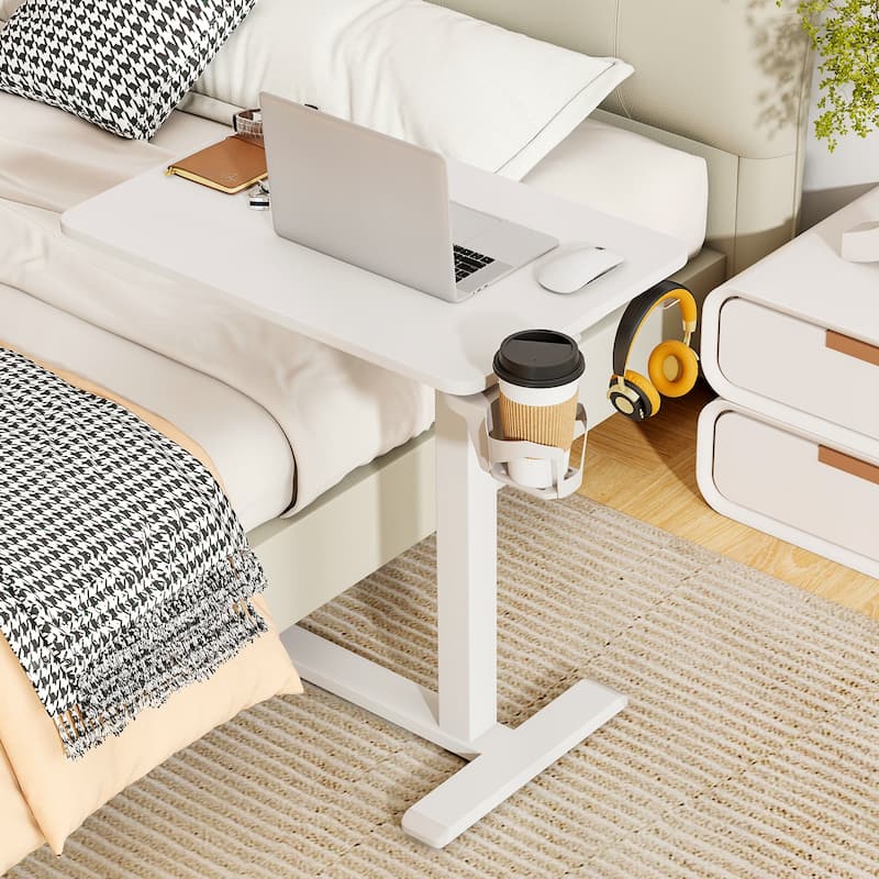 Engineered Wood Mobile Standing Desk with Adjustable Height