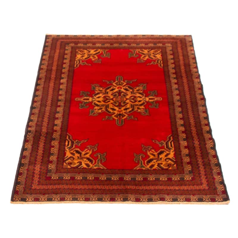 Teimani Red Rug 3'11" x 6'2" - 3'11 x 6'2