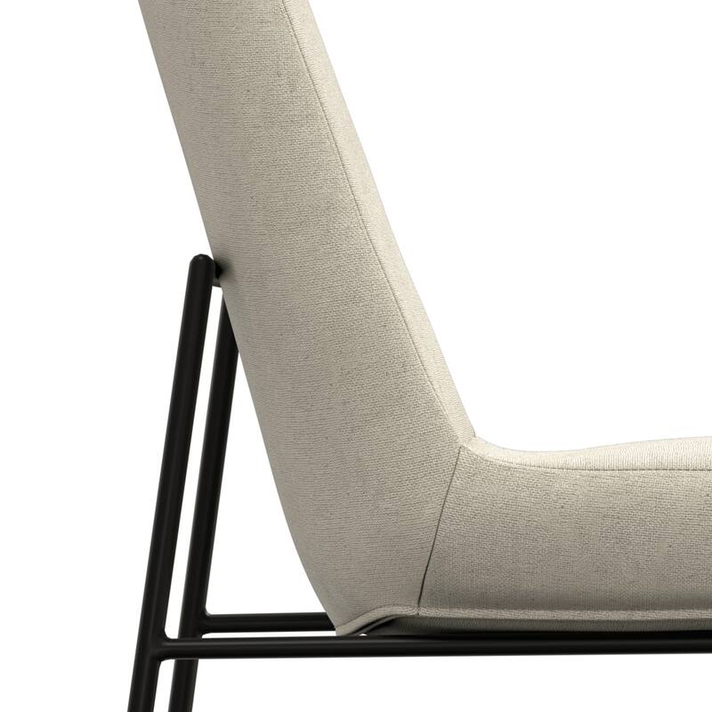 WYNDENHALL Salma Modern Dining Chair (Set of 2) in Linen Look Fabric - 22.6" D x 19.3" W x 32.7" H