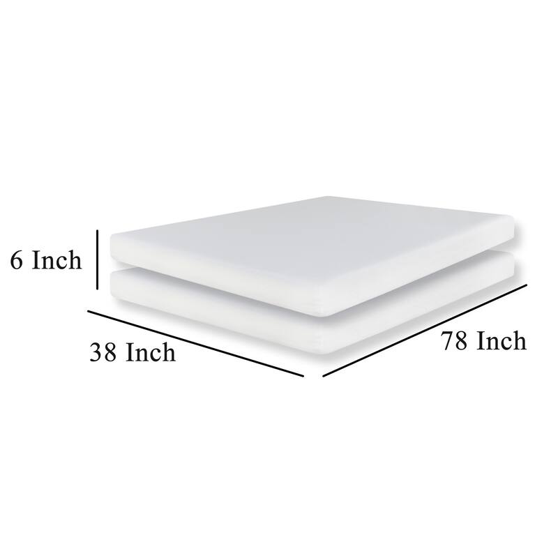 Appu 6 Inch Twin Mattress, Gel Memory Foam, Jacquard Protective Cover