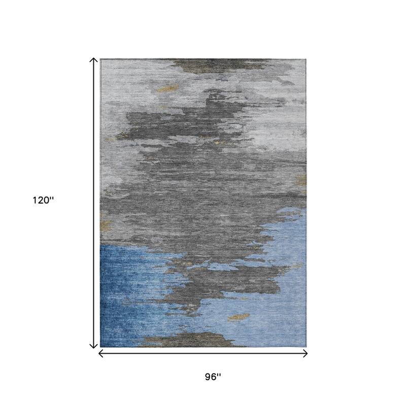 HomeRoots Abstract Transitional Rectangle Outdoor Rug