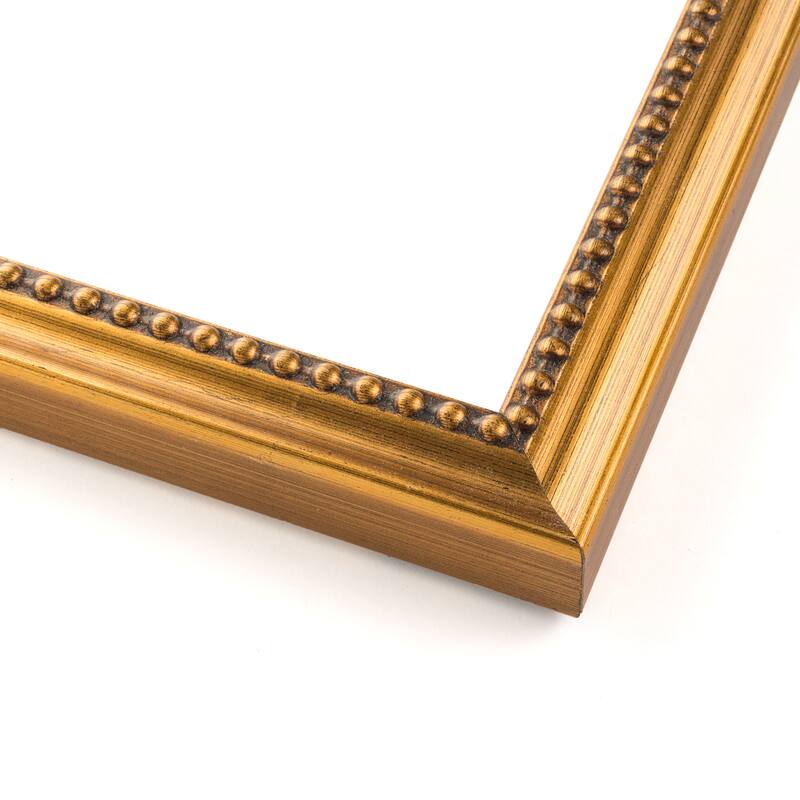 24x24 Frame Beaded Gold Solid Wood Picture Frame | 0.75 Inches