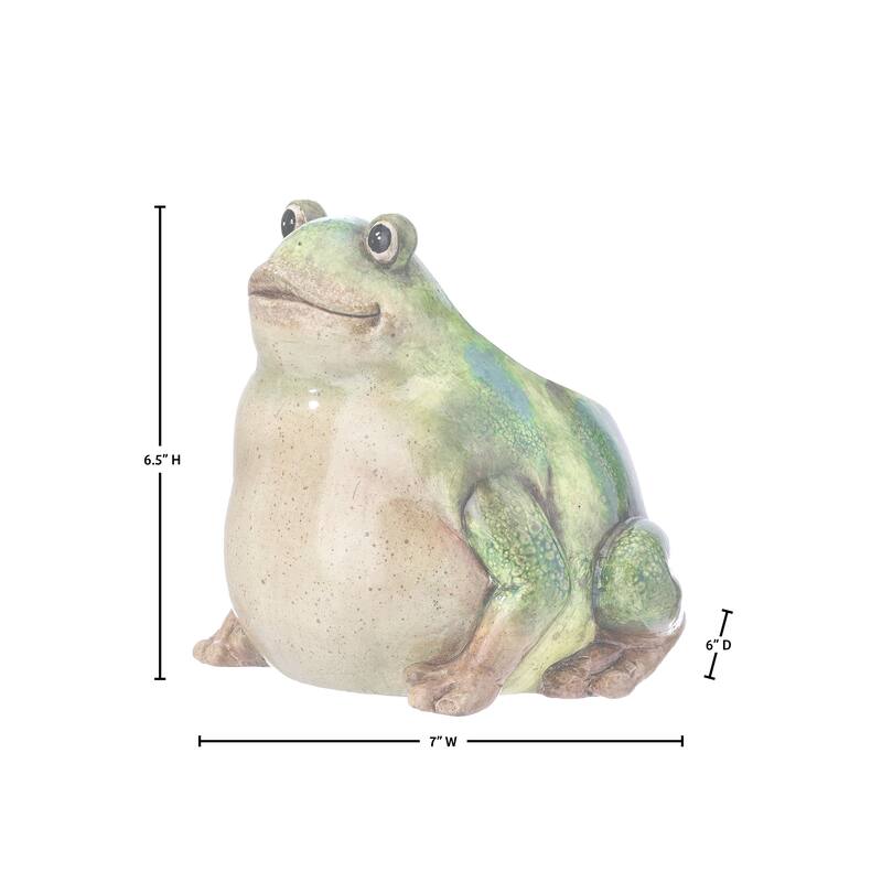 6.5" Terracotta Frog Planter