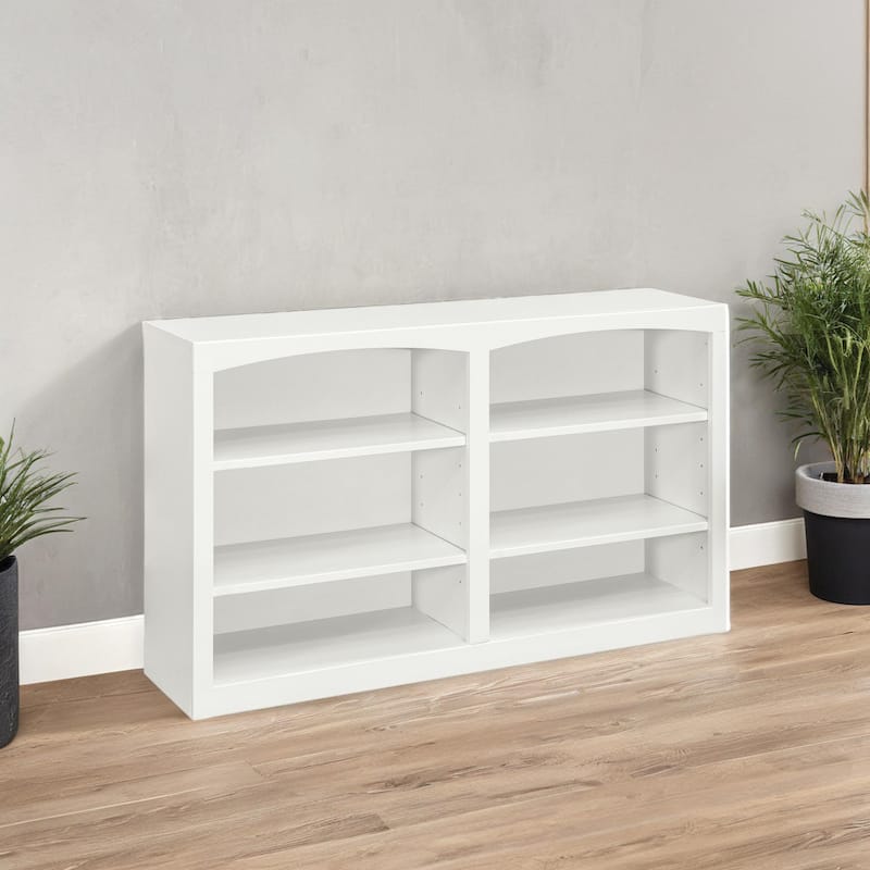 Arch+Haven Solid Wood Bookcase 48 x 30 - Linen White