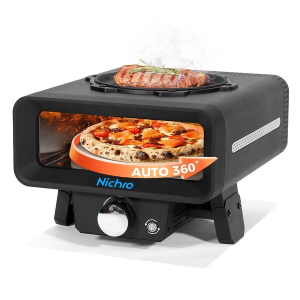 12 in Multi funtional Auto-rotated Outdoor Propane Gas Pizza Oven
