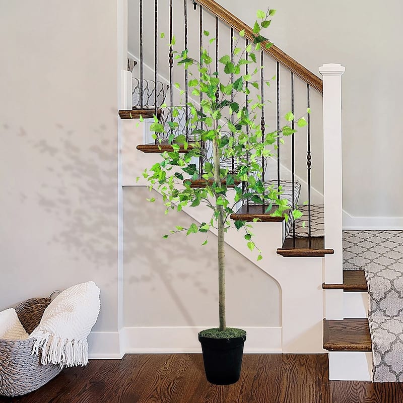 6-foot Artificial Birch Tree in Growers Pot
