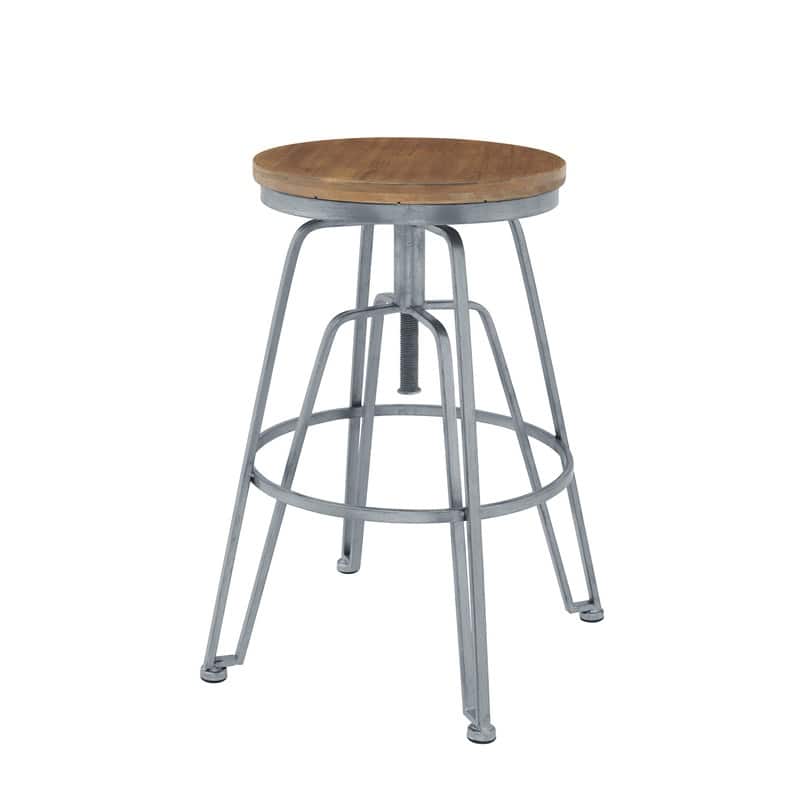 Aimes Wood and Metal 25-29 Inch Adjustable Stool
