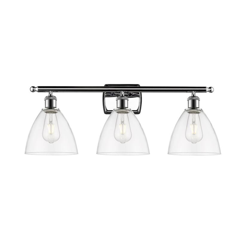 Innovations Lighting 516-3W-11-28 Bristol Vanity Bristol 3 Light 28" - Polished Chrome / Clear