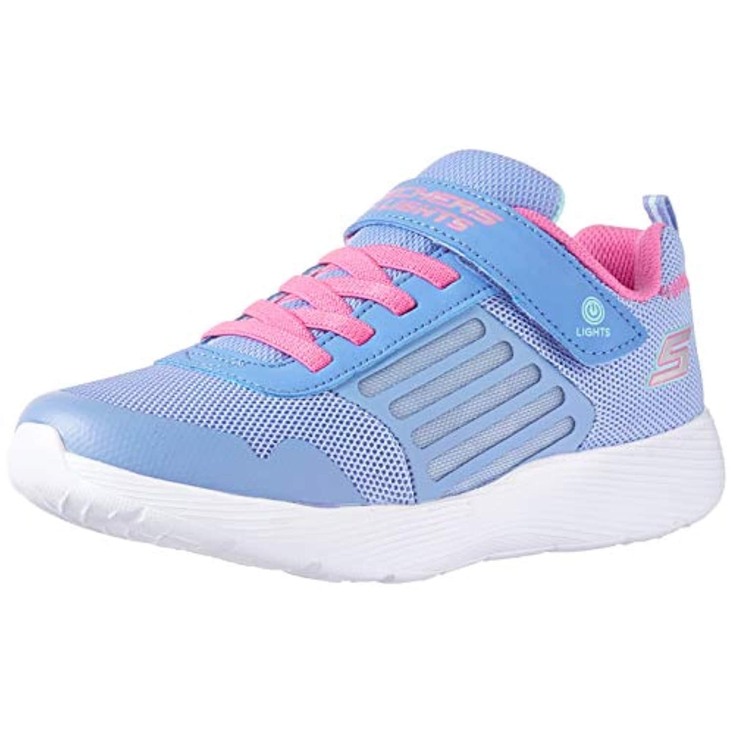 pink and blue skechers