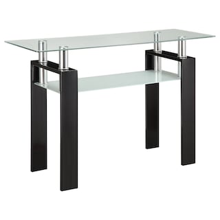 Dyer Rectangular Glass Top Entryway Sofa Console Table