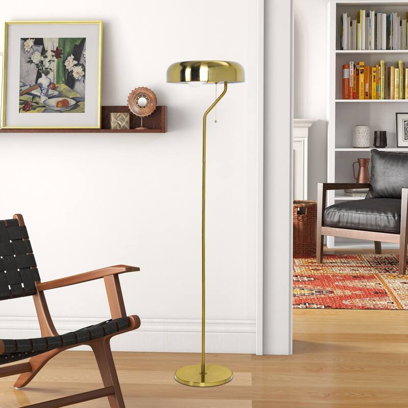 Tall Corner Floor Lamp for Living Room, Bedroom & Office Space Illumination, Spectra Floor Lamp-Gold outer