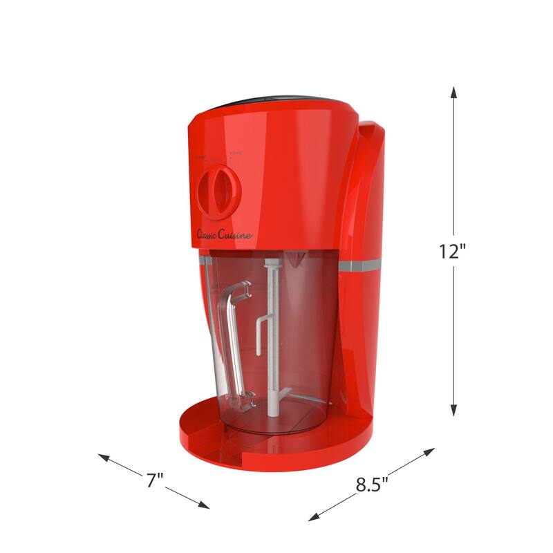 Frozen Drink Maker - Mixer and Ice Crusher Machine by Classic Cuisine (Red)