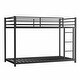preview thumbnail 10 of 10, Metal Twin Over Full Bunk Bed Sturdy Construction, Noise Reduction & Safety Guardrail