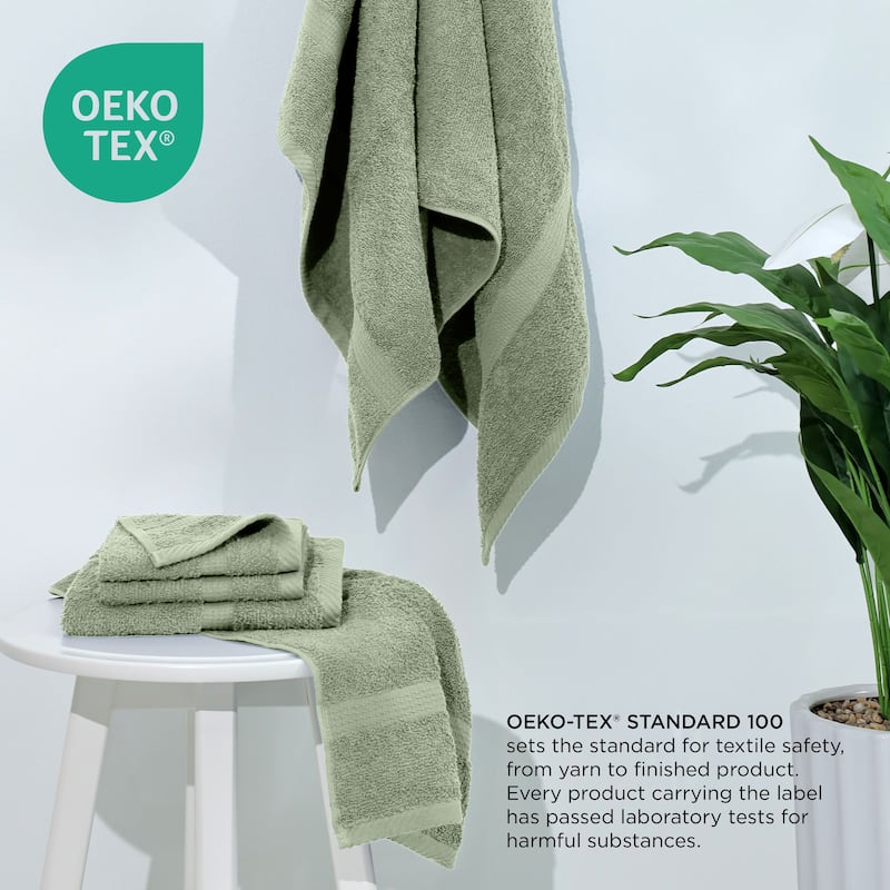 Utica 6-Piece Towel Set 100% Cotton Highly Absorbent & Soft