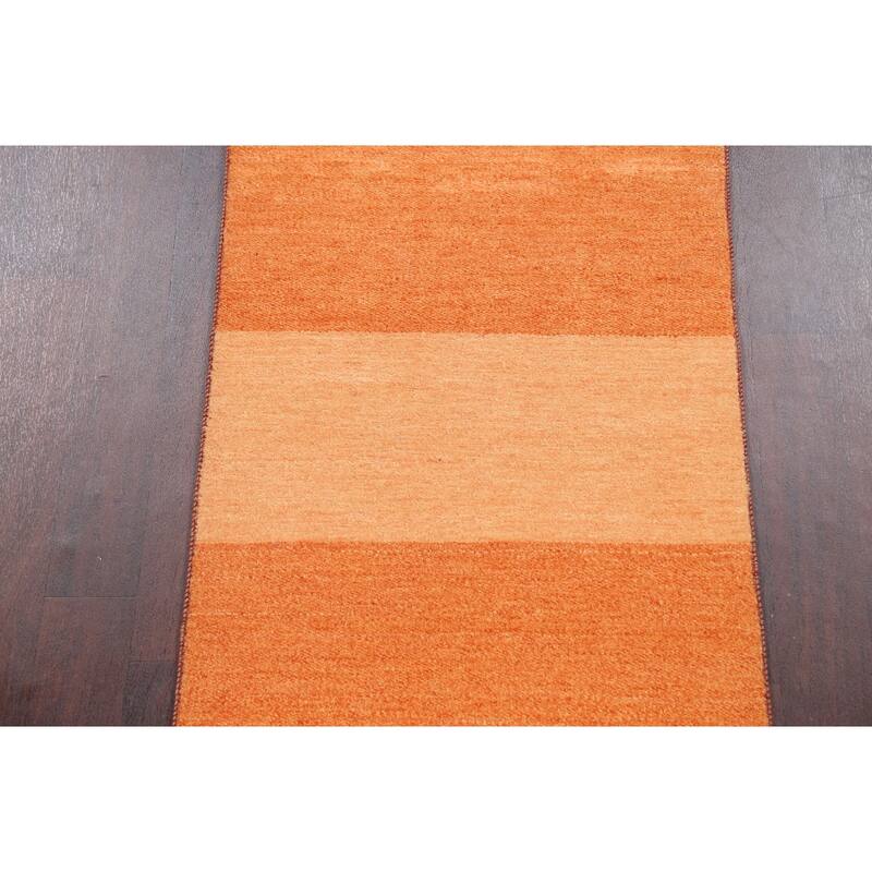 Modern Oriental Gabbeh Kashkoli Long Runner Rug Wool Handmade - 2'6" x 20'8"