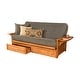 preview thumbnail 28 of 34, Somette Phoenix Butternut Futon Set with Storage Drawers and Mattress