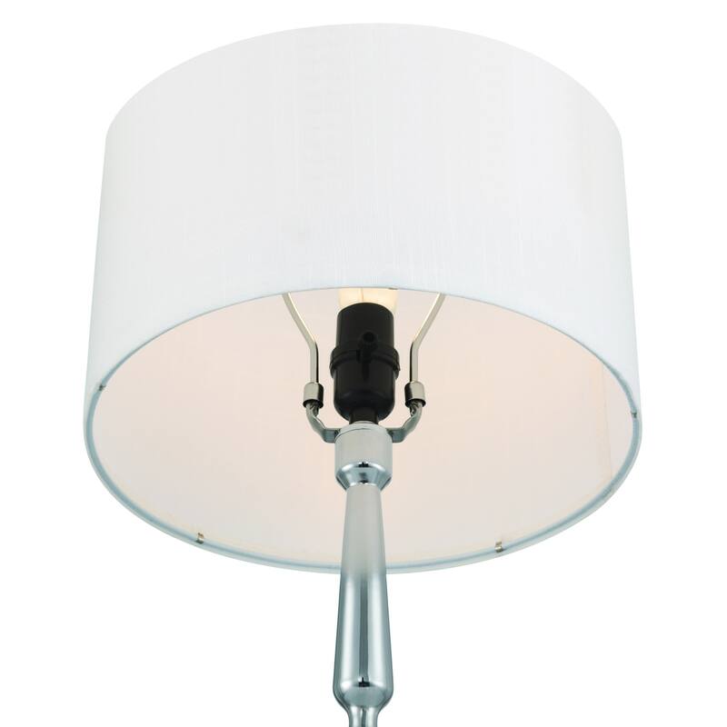 Acroma 62.2" Modern LED Bright Floor Lamp with White Fabric Drum Shade