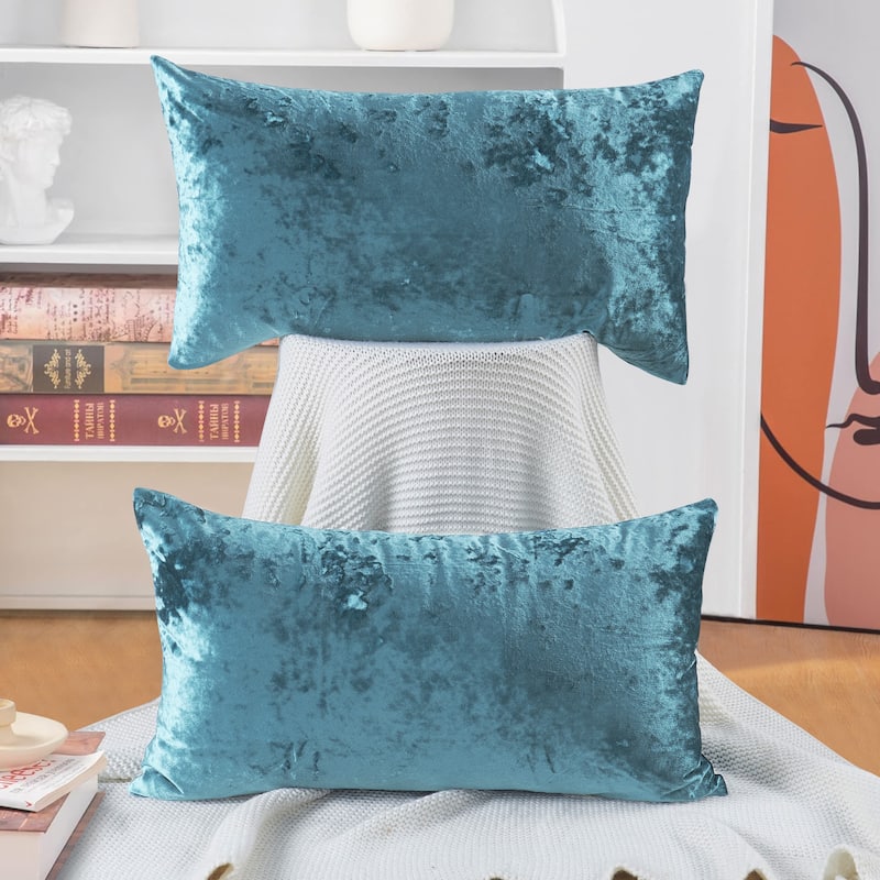 Rancho Crushed Velvet Throw Pillow Cover Set, NO INSERT