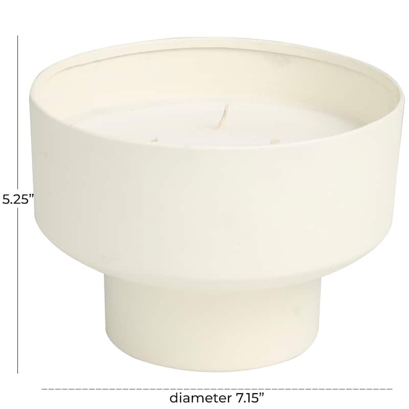 Metal Scented Matte 50 oz 3 Wick Candle with White Wax