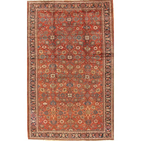 Pasargad Home Antique Mahal Collection Hand-Knotted Lamb's Wool Area Rug-10' 2" X 16' 8" - 10' 2" X 16' 8"