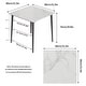 preview thumbnail 20 of 22, Modern Slate Kitchen Dining Table with Sintered Stone Top Metal Legs (Table Only) - 31.5x31.5x30 inch
