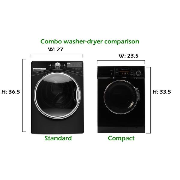 Equator EZ400CVBlack 13 lbs Black Convertible Combo Washer Dryer with