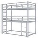 preview thumbnail 5 of 5, Metal Twin Size Triple Bunk Bed in Silver