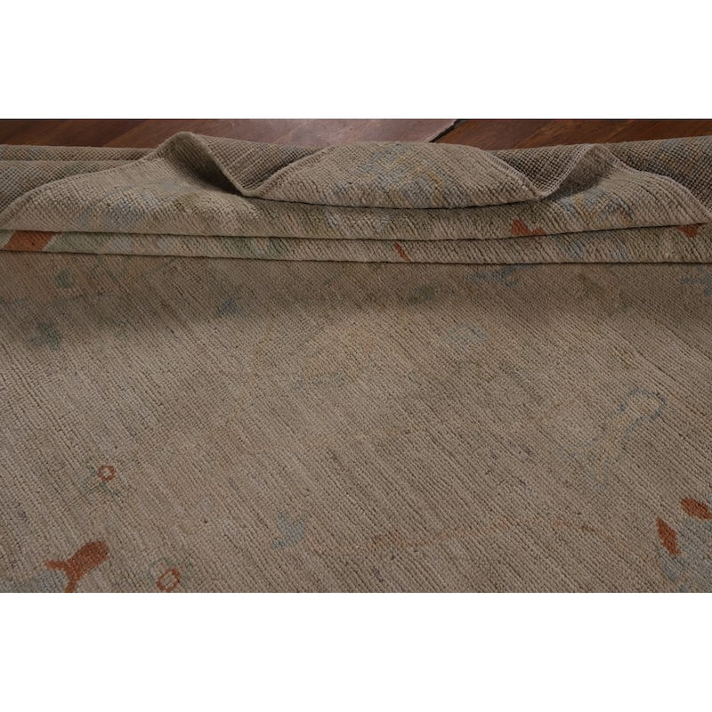 Vegetable Dye Oushak Oriental Area Rug Handmade Wool Carpet - 6'0"x 8'7"