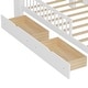 preview thumbnail 17 of 74, Safe Kids Bed Platform Bed Twin Size Wood Bed Frame with Storage Headboard and 2 Drawers Under, 3-Side Guardrails for Boys Girls