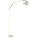 preview thumbnail 1 of 0, Moniz 81-inch Drum Shade Arc Adjustable Floor Lamp Chrome Chrome