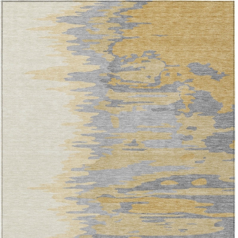 HomeRoots Abstract Transitional Rectangle Outdoor Rug