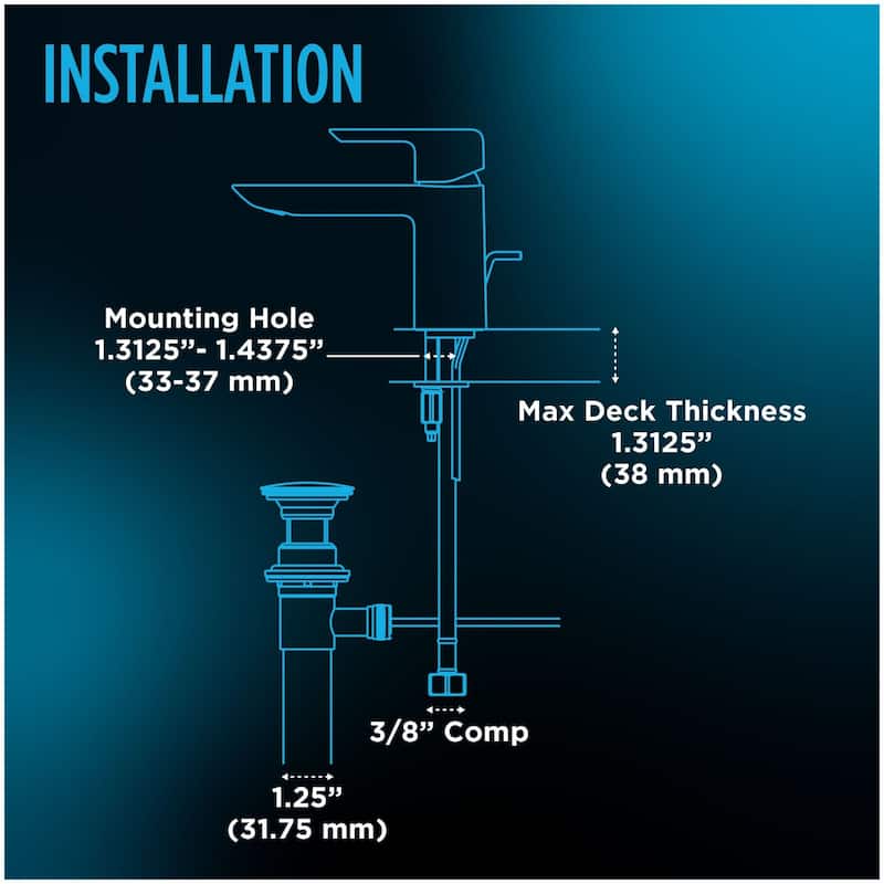 TOTO TL363SD12R Oberon 1.2 GPM Single Hole Bathroom Faucet with Pop-Up
