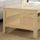 preview thumbnail 19 of 18, Chelsea Square Ashlyn 2-Tier Coffee Table with Rattan Sides & Spacious Open Shelf Storage - 21.75x16