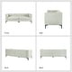 preview thumbnail 42 of 58, HULALA HOME Calymne 84" Modern Square Arms Sofa with Button-Tufted Back