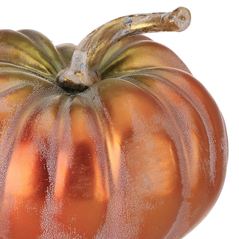 9" Autumn Pumpkin - strofoam:90% plastic:10%