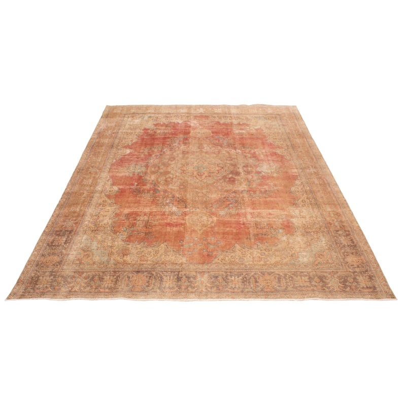 ECARPETGALLERY Hand-knotted Antalya Vintage Copper Wool Rug - 9'7 x 12'6